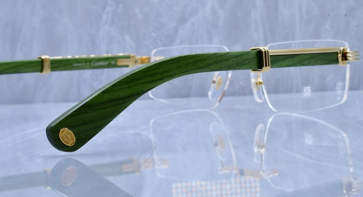 Cartier Premiere Wood Frame Sunglasses