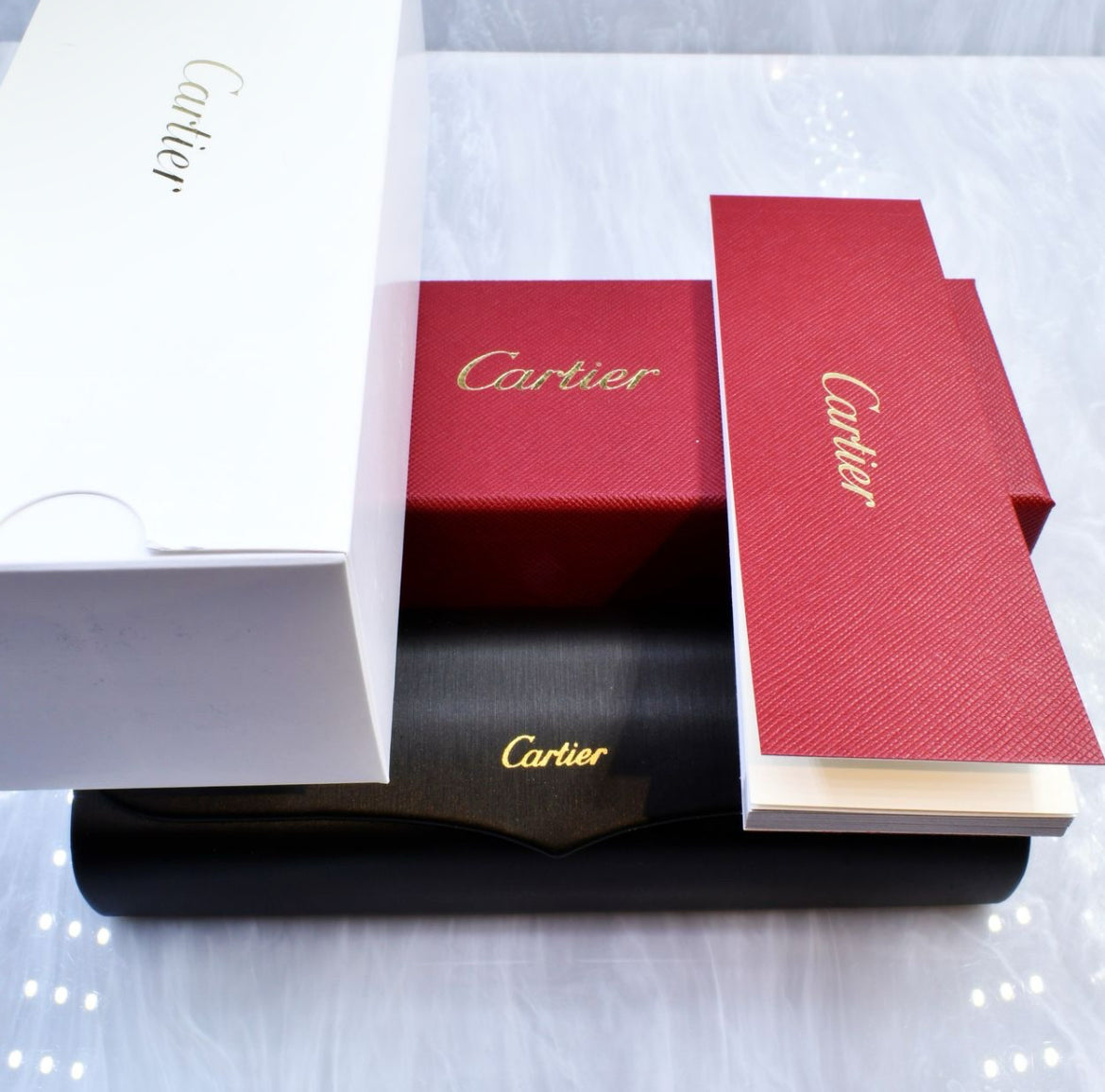 Pre-Owned Cartier C-Decor Sunglasses Turquoise Gradient