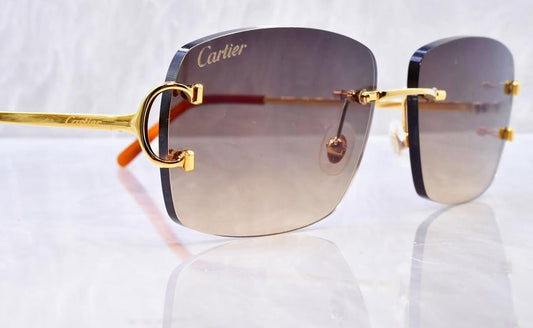 Pre-Owned Cartier C-Decor Sunglasses Brown Gradient