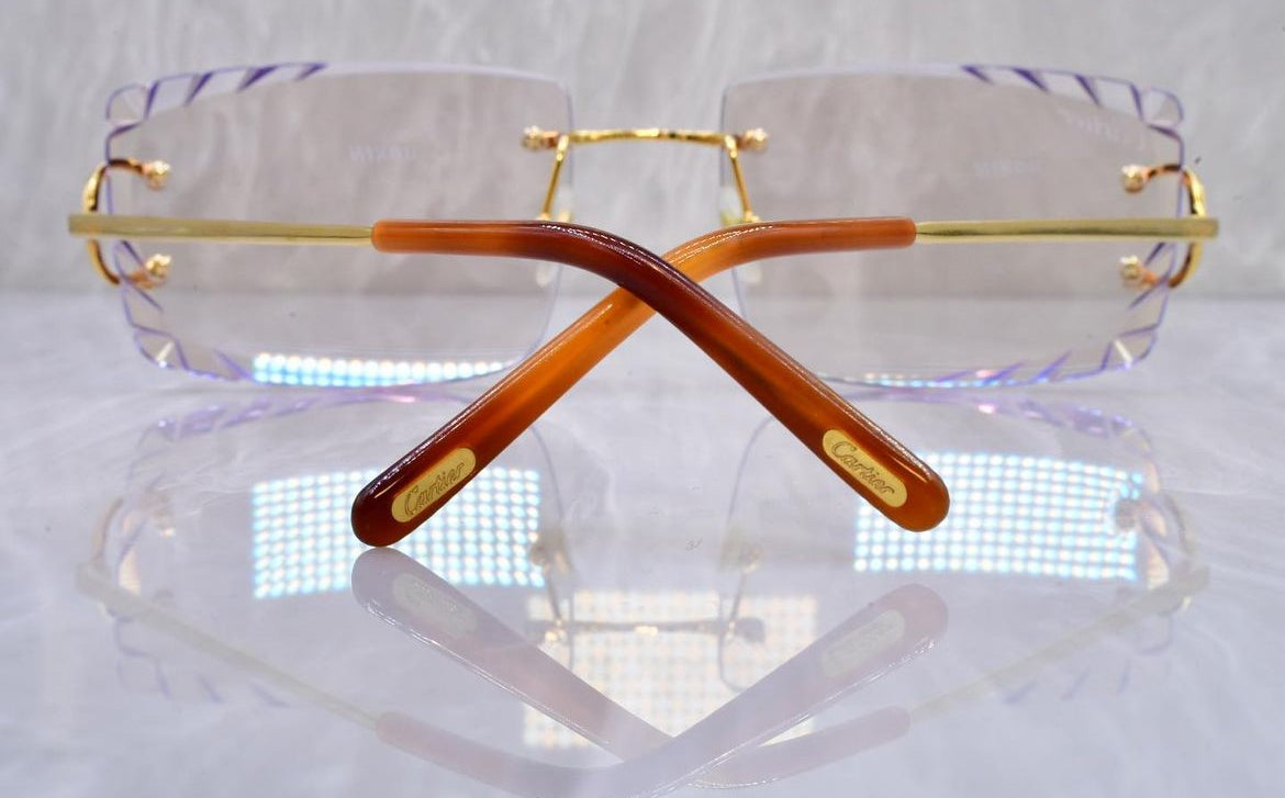 Pre-Owned Cartier C-Decor Sunglasses Brown Gradient Gold