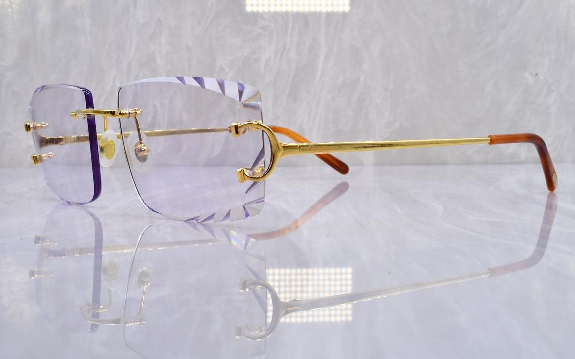 Pre-Owned Cartier C-Decor Sunglasses Brown Gradient Gold