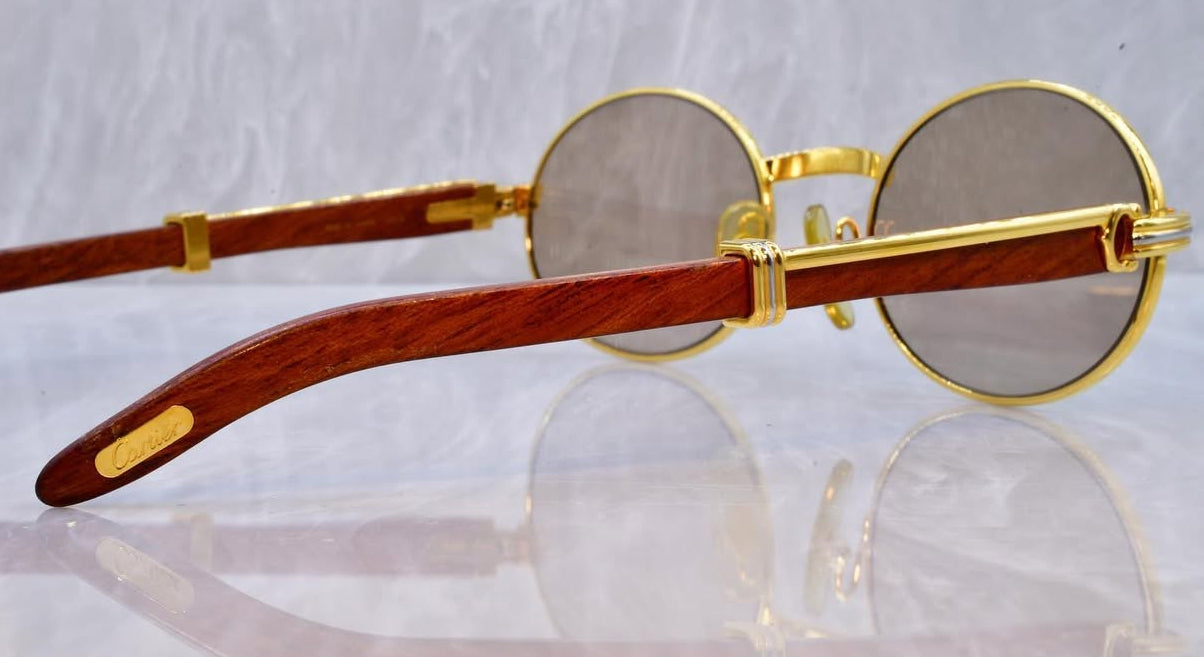 Pre-Owned Wood Frame giverny Sunglasses Champagne Gradient