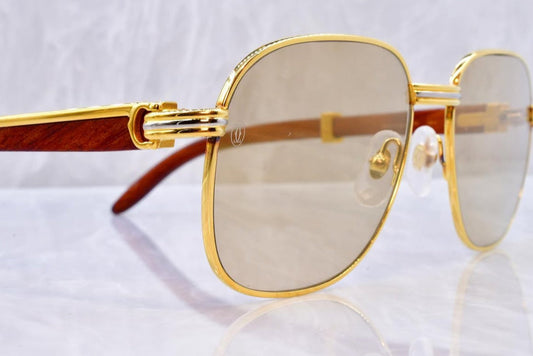 Pre-Owned Wood Frame Monceau Sunglasses
