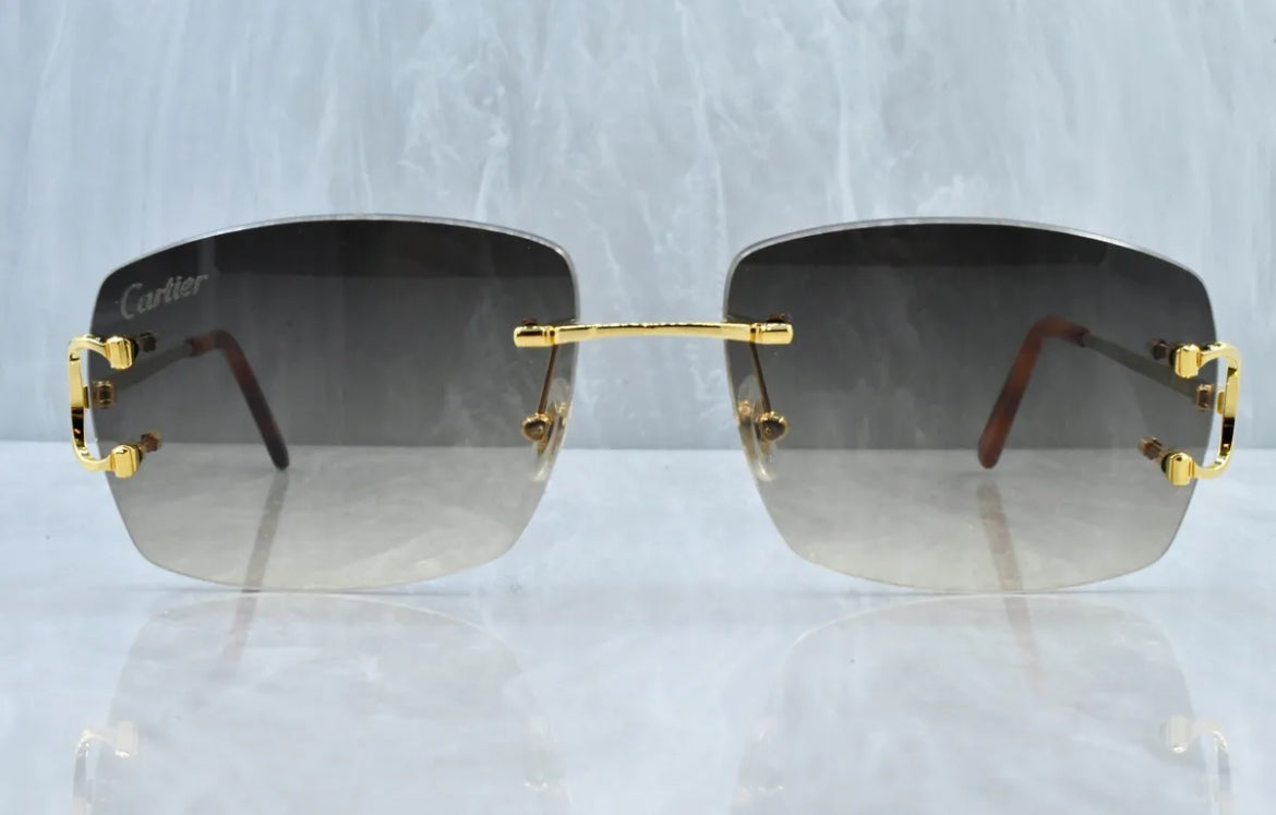 Pre-Owned Cartier C-Decor Sunglasses Smoke Gradient