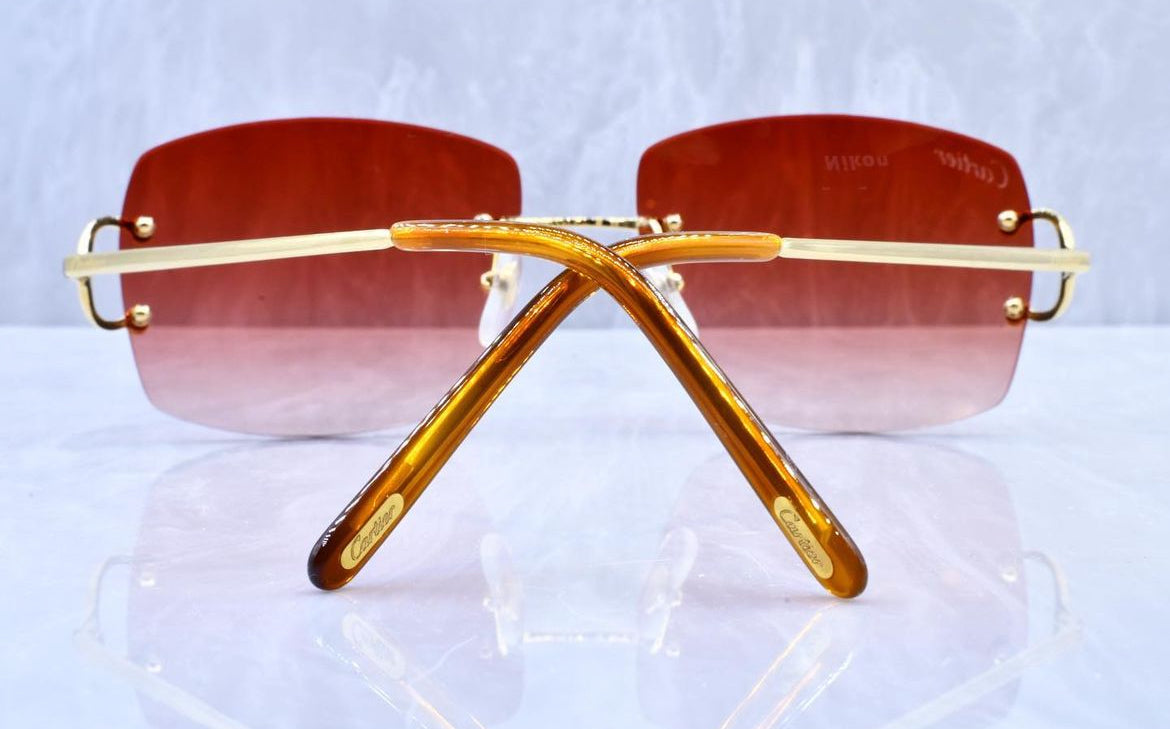 Pre-Owned Cartier C-Decor Sunglasses Red Gradient