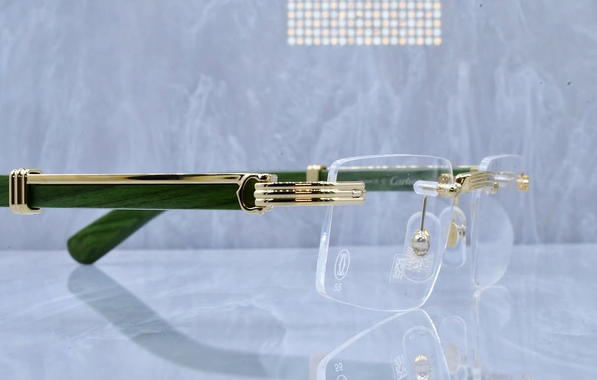 Cartier Premiere Wood Frame Sunglasses