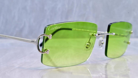 Pre-Owned Cartier C-Decor Sunglasses Lime Gradient