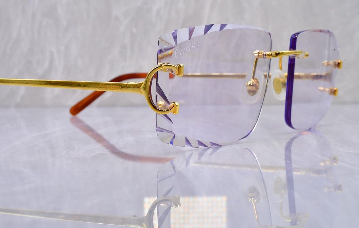 Pre-Owned Cartier C-Decor Sunglasses Brown Gradient Gold