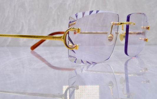 Pre-Owned Cartier C-Decor Sunglasses Brown Gradient Gold