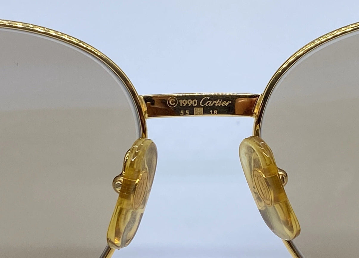 Pre-Owned Giverny Wood Frame Sunglasses Tan Gradient