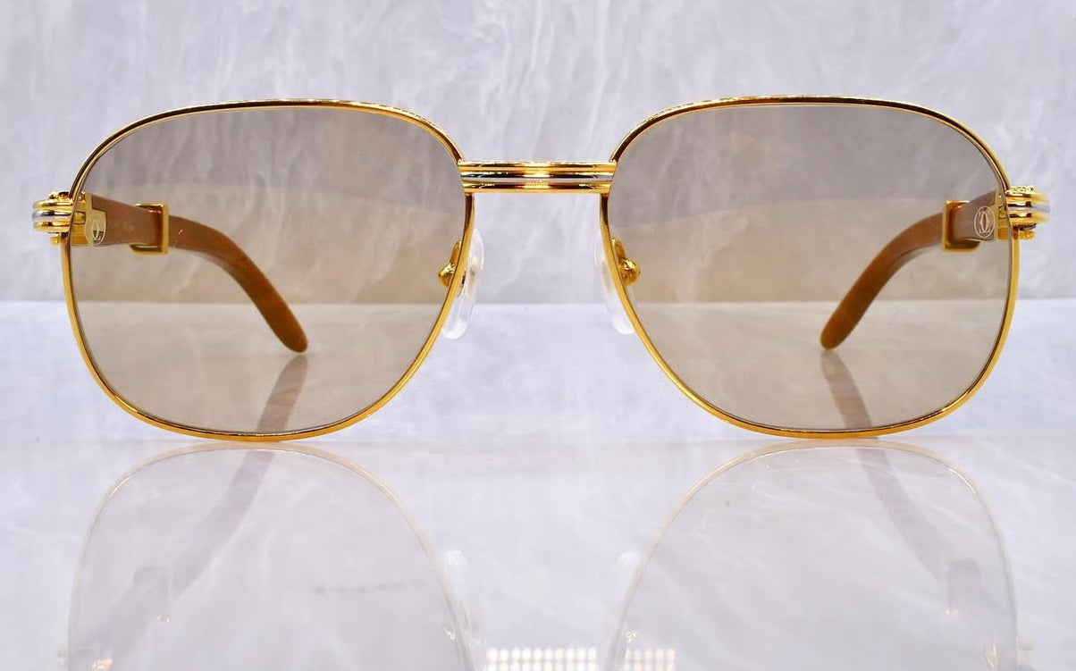 Pre-Owned Wood Frame Monceau Sunglasses