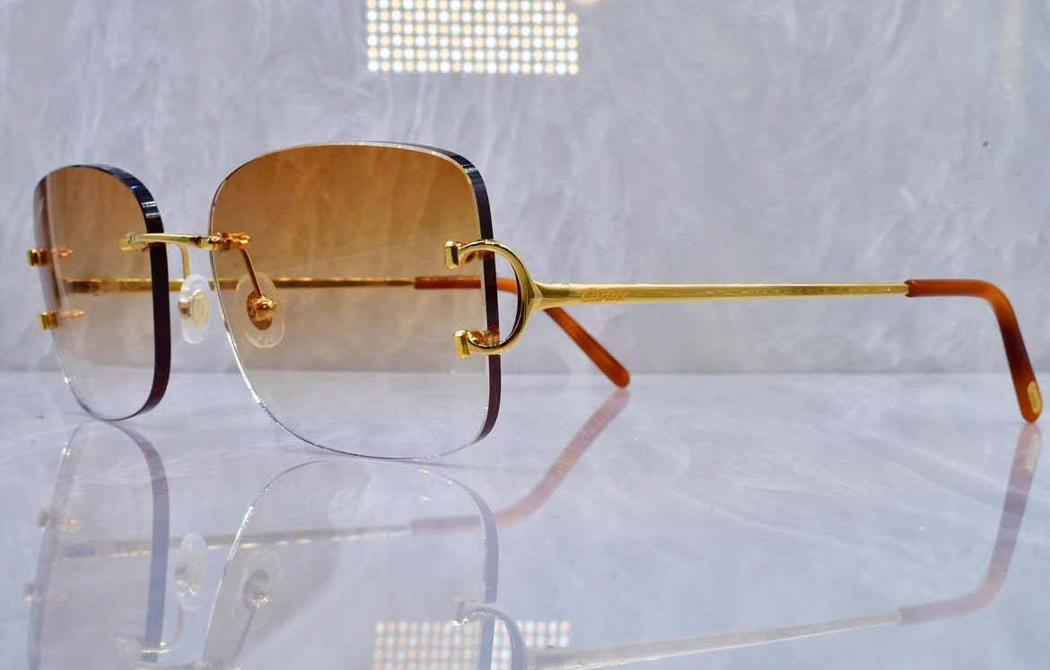 Pre-Owned Cartier C-Decor Sunglasses Sunset Orange Gradient