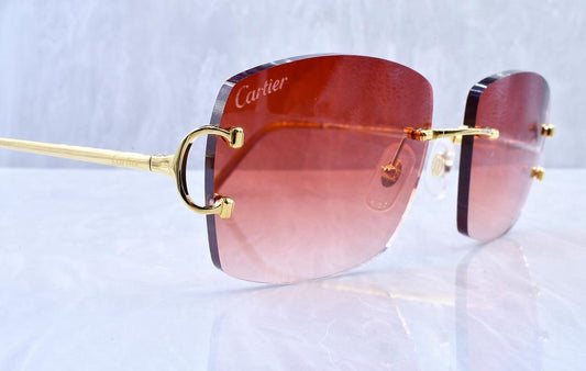 Pre-Owned Cartier C-Decor Sunglasses Red Gradient