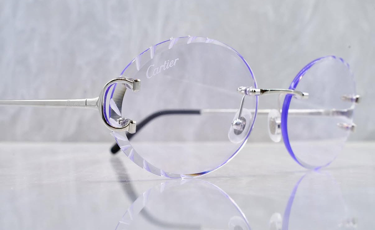 Pre-Owned Cartier C-Decor Diamond Cur Sunglasses Giverny